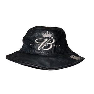 Rare Vintage NASCAR Budweiser Wilson’s Leather Bucket Hat | L/XL